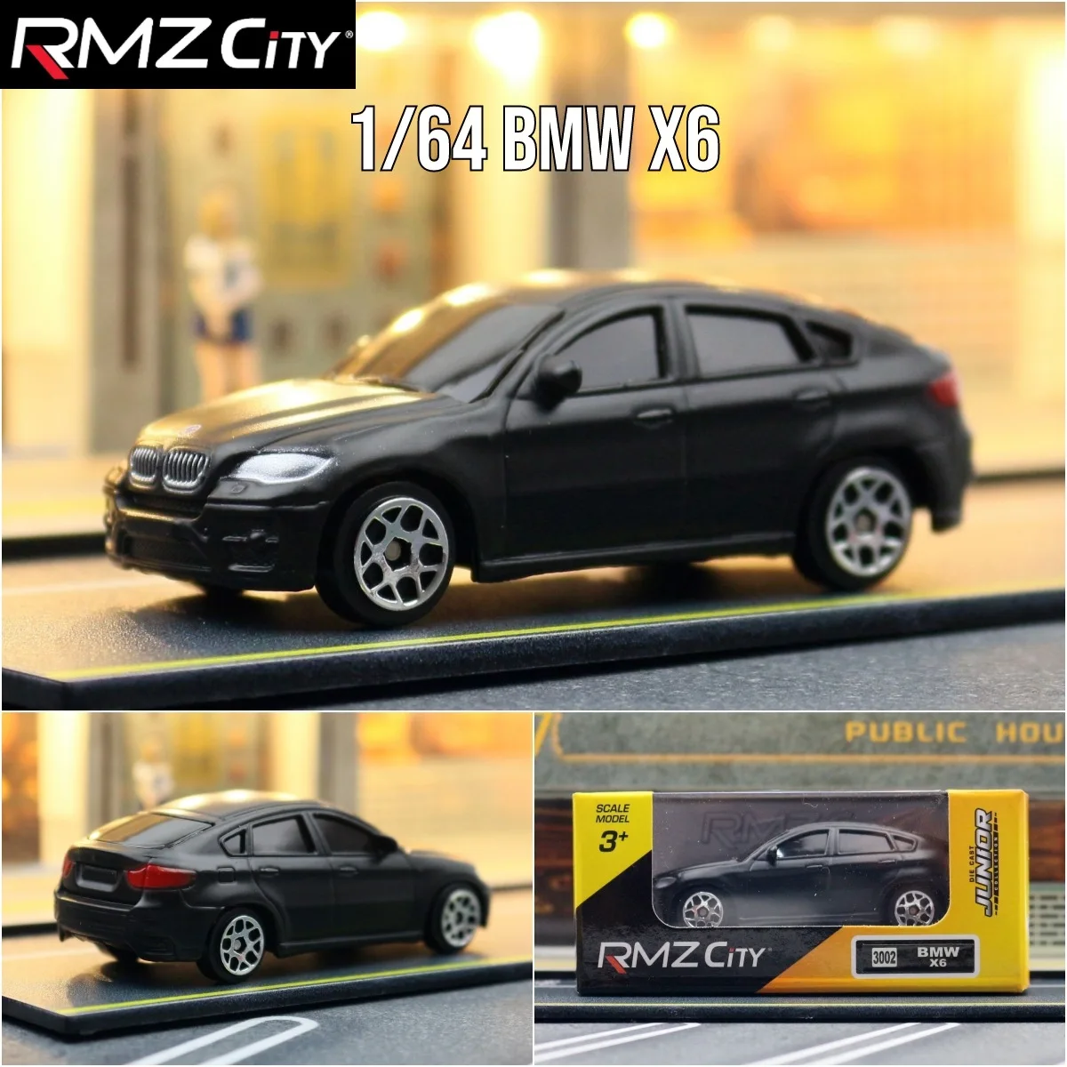 Model samochodu BMW X6 odlewanego ciśnieniowo w skali 1:64 – idealny dodatek do miniaturowej kolekcji samochodów na prezent dla zabawki chłopięcej