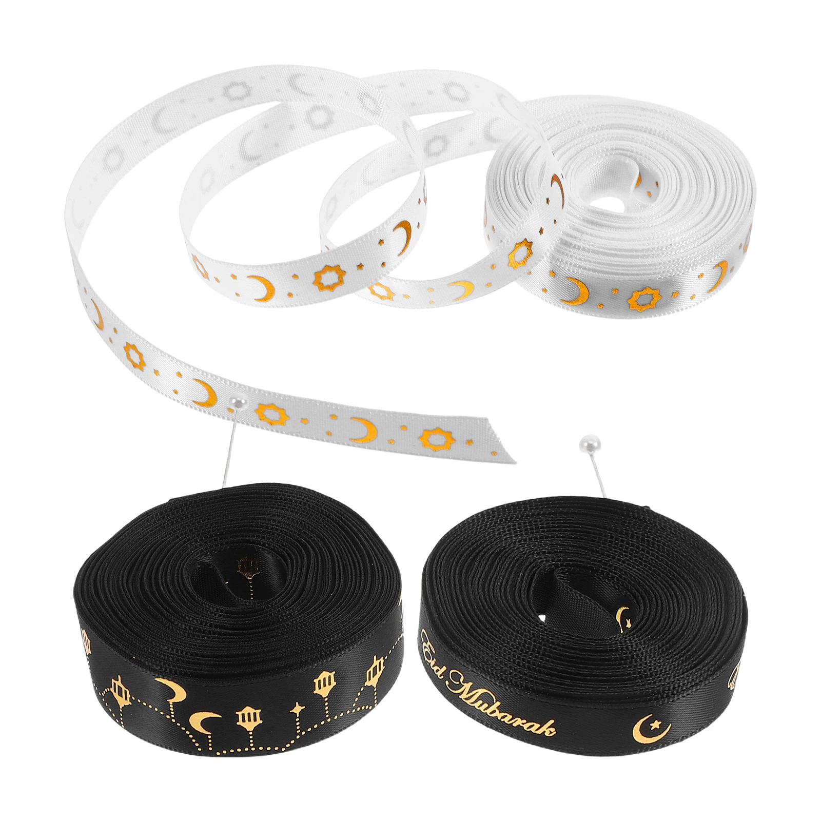 

3 Pcs Festival Gift Wrapping Wreath Bow Making Hardwearing Ribbon for Ramadan Eid Decorations Holiday Supplies