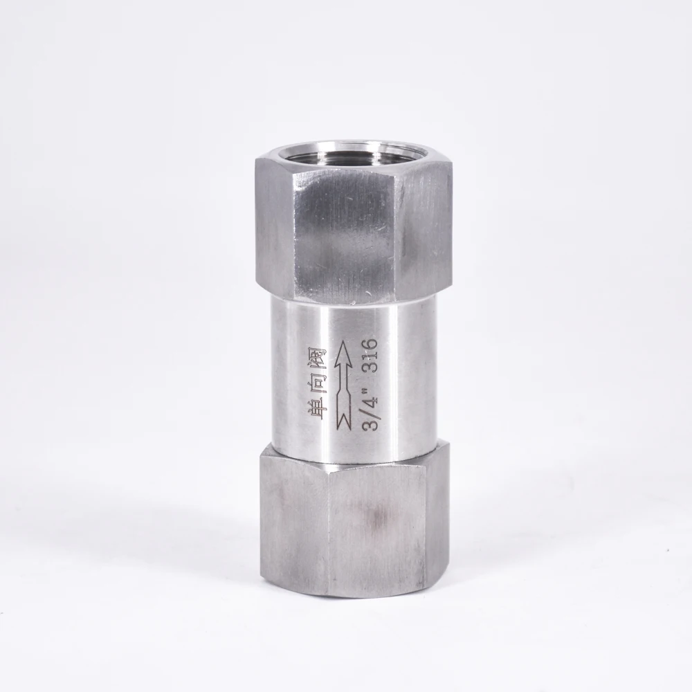 

1/8" 1/4" 3/8" 1/2" 3/4" 1" BSP Female One Way Check Valve Non-return Inline 304 316 Stainless Steel