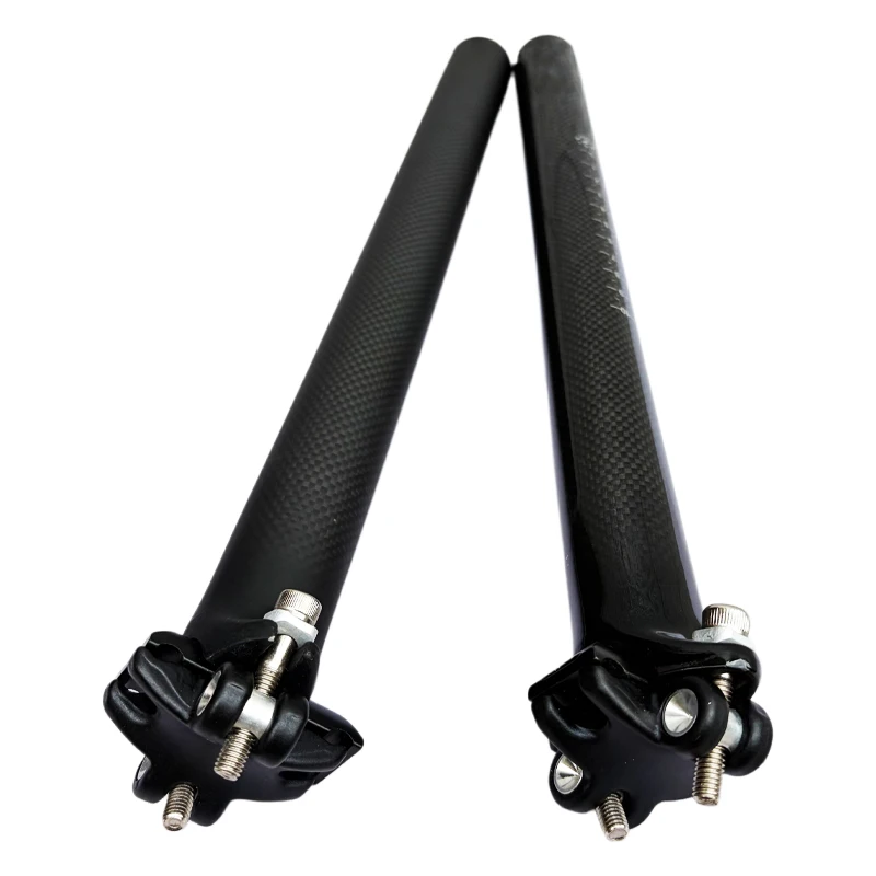 3K Carbonfaser Fahrrad-Sattelstütze 27,2/30,8/31,6mm 350/400mm Leichtgewicht MTB Rennrad Sattelstütze Matt Glänzend – Detail 7
