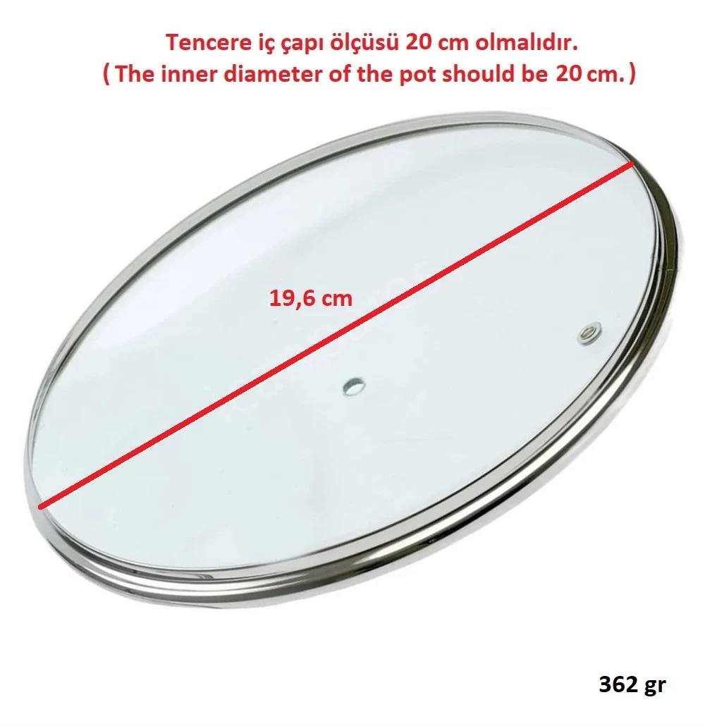 Universal Cookware Sahan Pan Glass Cover With Steam Hole Cover 20 cm and Lilac Holding Topping