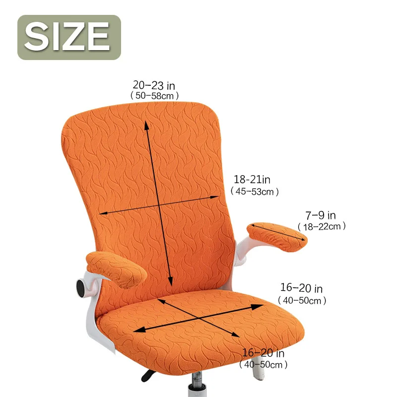 4pcs/set Jacquard Office Chair Cover Anti-dirty Computer Armchair Covers Stretch Chair Seat Slipcover Furniture Dust Covers