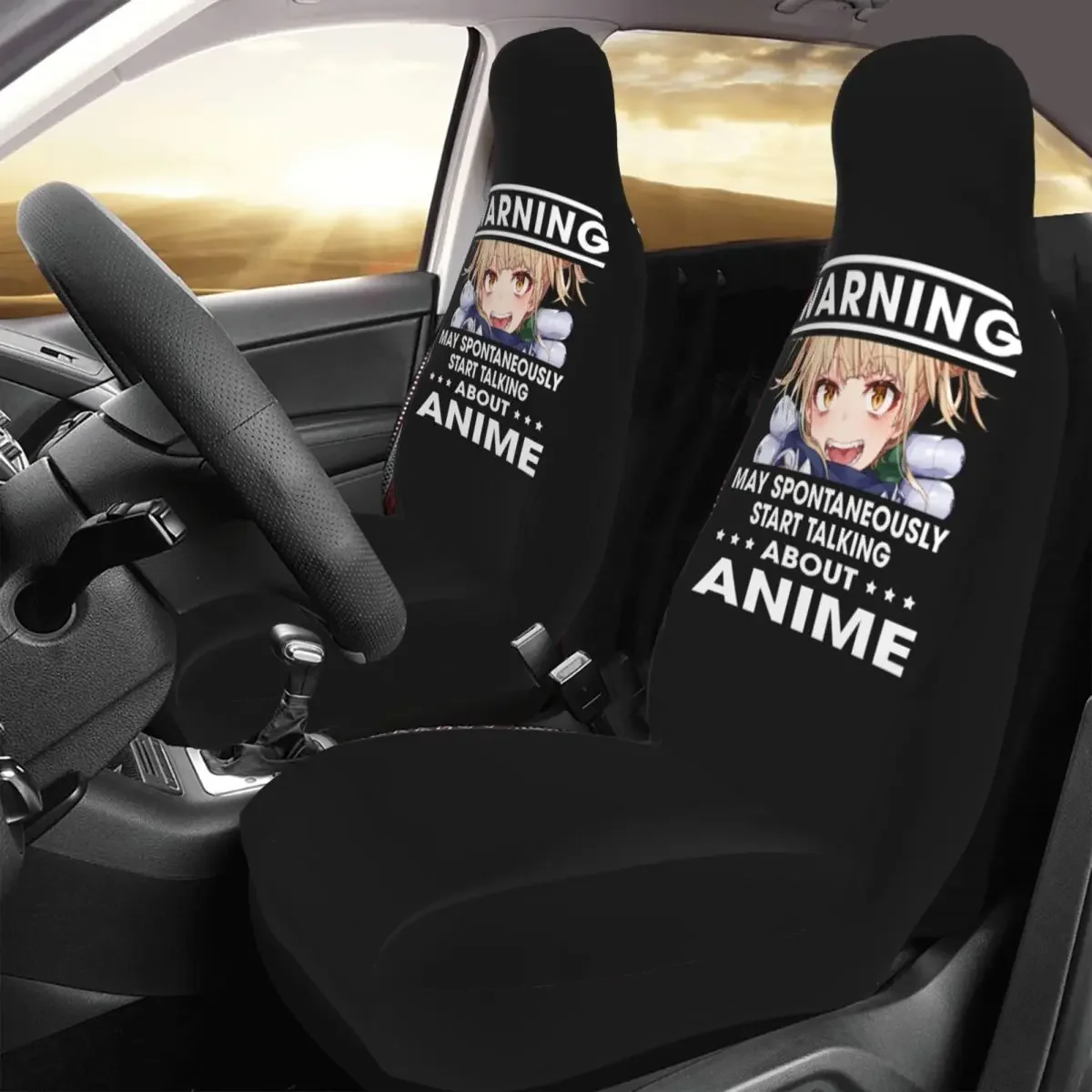 Himiko Toga Car Seat Cover Anime MHA My Hero Academia Automobiles Seat Covers for Cars Trucks SUV Auto Protector Accessories 2PC