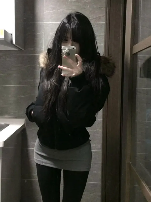 

Korean Sle ort Hooded Cotton Jaet ular This Year Unique Cute Winter Coat for Small Figures Warm Commute Faion