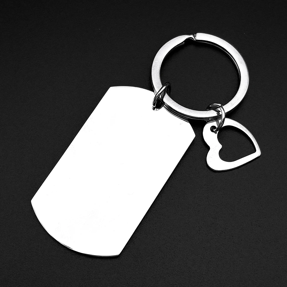 Mutter-Tochter Geschenk Schlüsselanhänger Edelstahl Silberfarben Liebesherz Mädchen Hundemarke Bestseller Geburtstag Schlüsselhalter Schmuck Accessoire – Detail 6