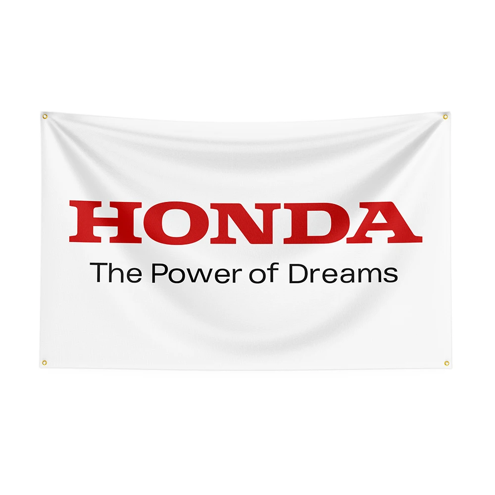 Bannière de voiture de course imprimée en polyester Hondas Feel, décoration, 3x5Federation