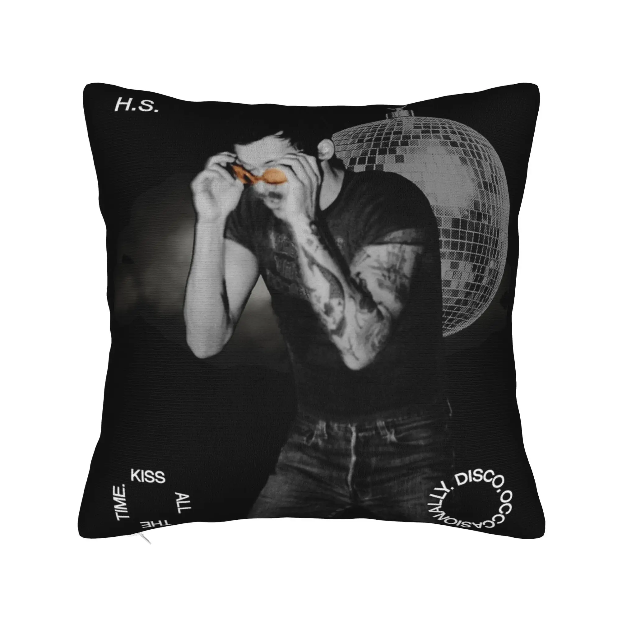 Harrys Styles Kiss All the Time Disco Occasionally Pillowcase Soft Fabric Cushion Cover Aperture Throw Pillow Case Cover Bed