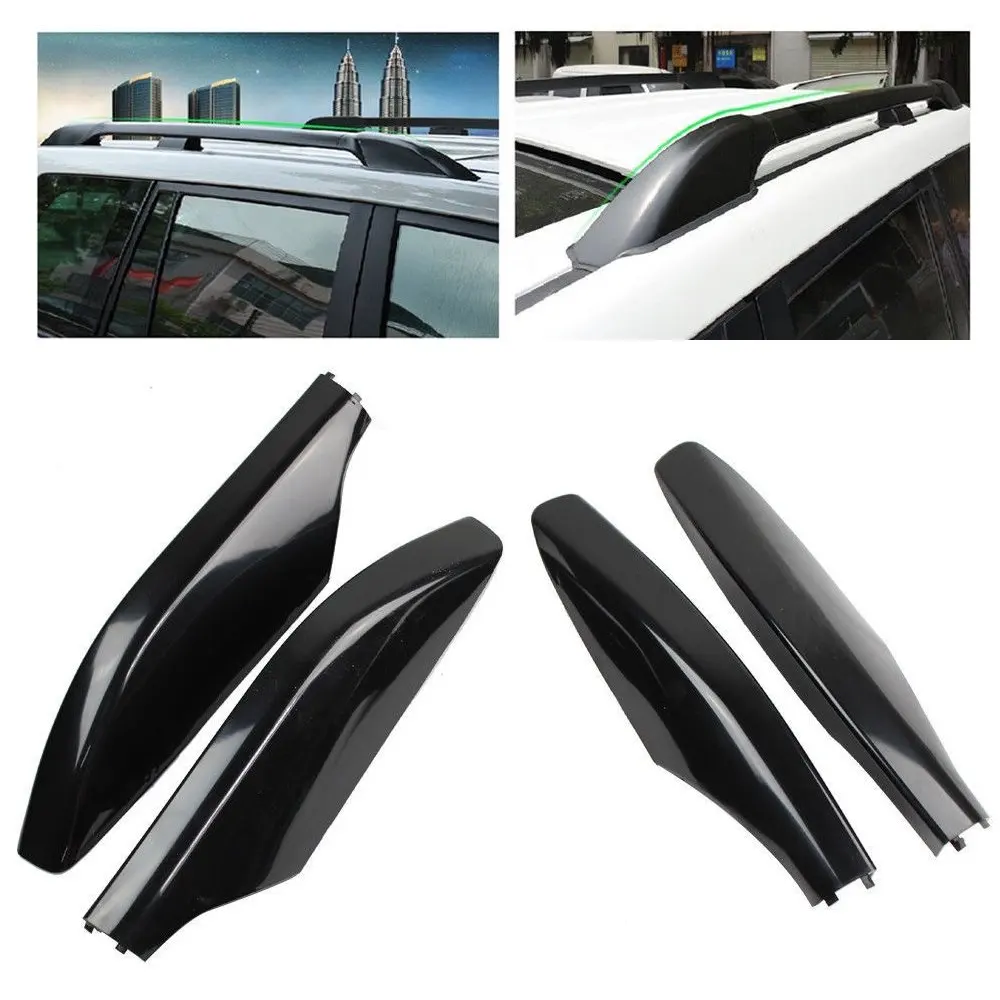 

Tfcfl 4 шт., черный ABS багажник на крышу, защитный чехол на конце рейки, только для 03-09 Prado 2.7 4,0, смещение