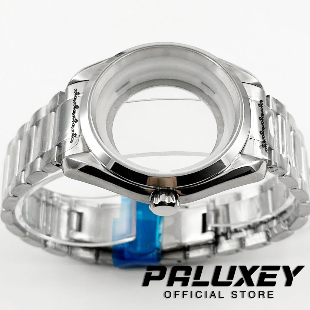 Koperta z szafirowym szkłem 40MM do NH34 NH35 NH36 NH37 NH38 NH39 NH70 NH72 Wodoodporna polerowana luneta Stalowa koperta zegarka Zakręcana koronka