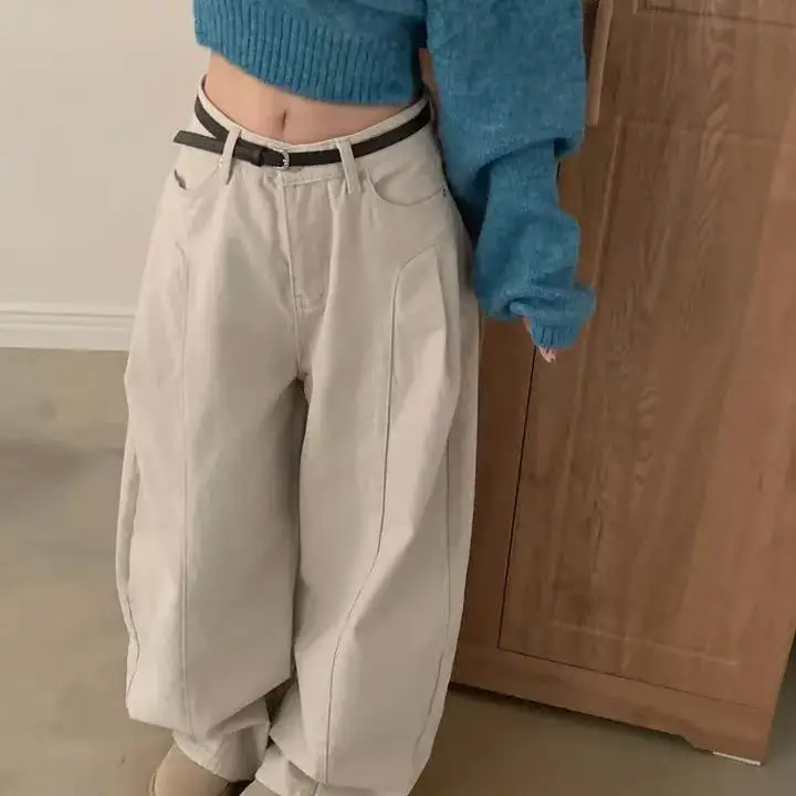 Pantalones de pierna ancha informales elegantes para mujer, pantalones holgados favorecedores de calle, ropa de trabajo neutra, pantalones largos de verano con cintura l