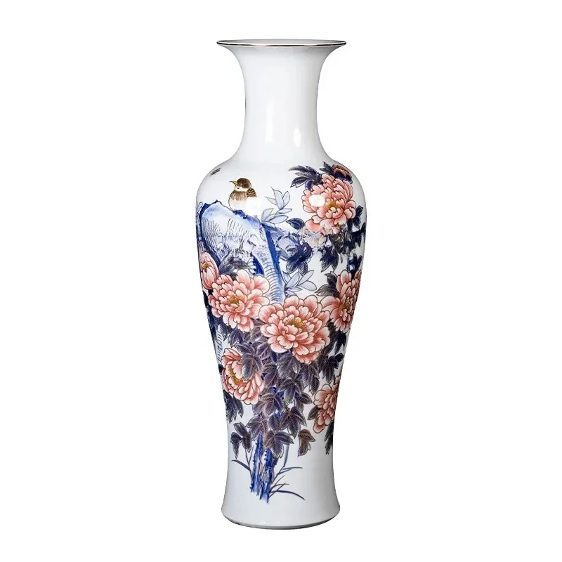 

Jingdezhen high-end light luxury hand-painted gold-painted ceramics, hotel villa decoration Chinese-style ornaments
