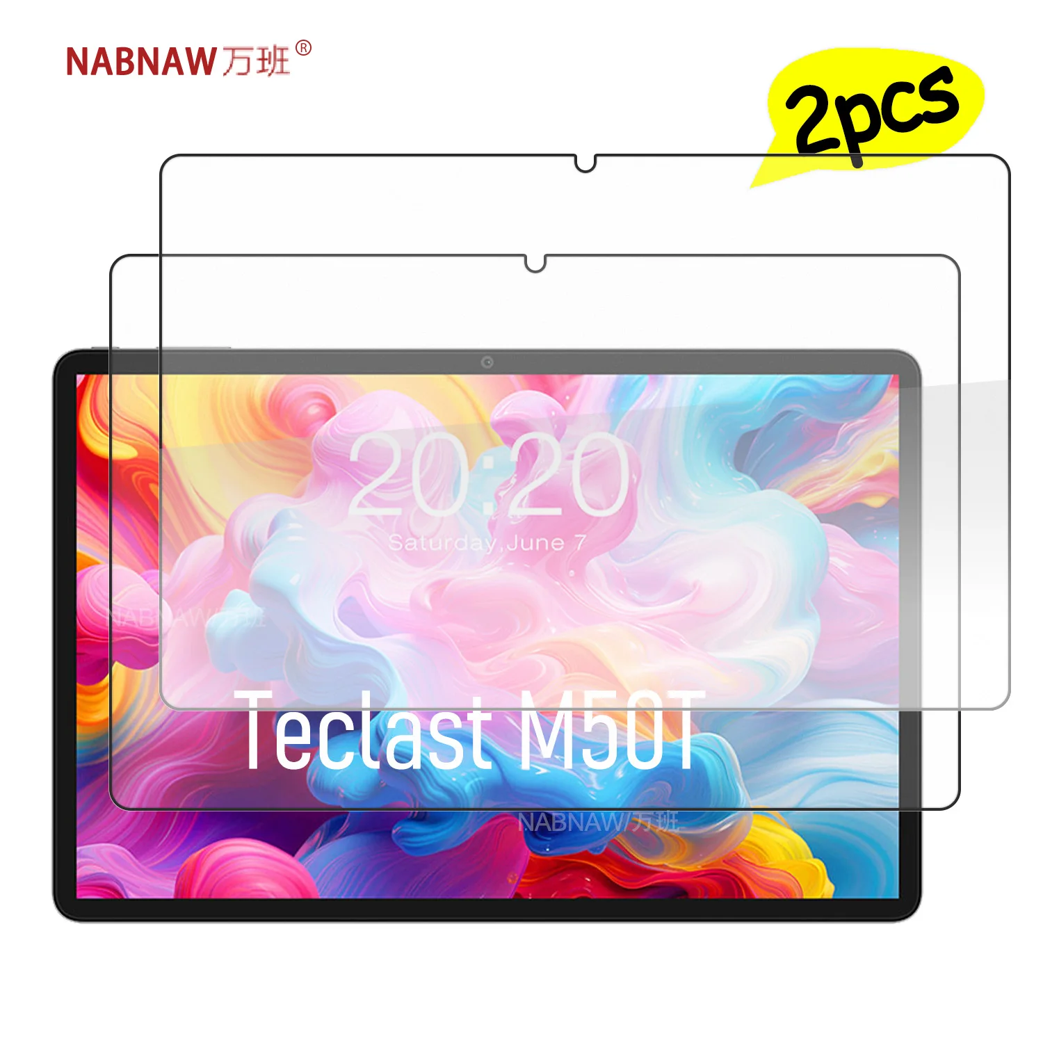 2 ピースフル HD 強化ガラススクリーンプロテクター Teclast M50T 10.1 インチ用傷防止フィルムオイルコーティング取り付け簡単 9H