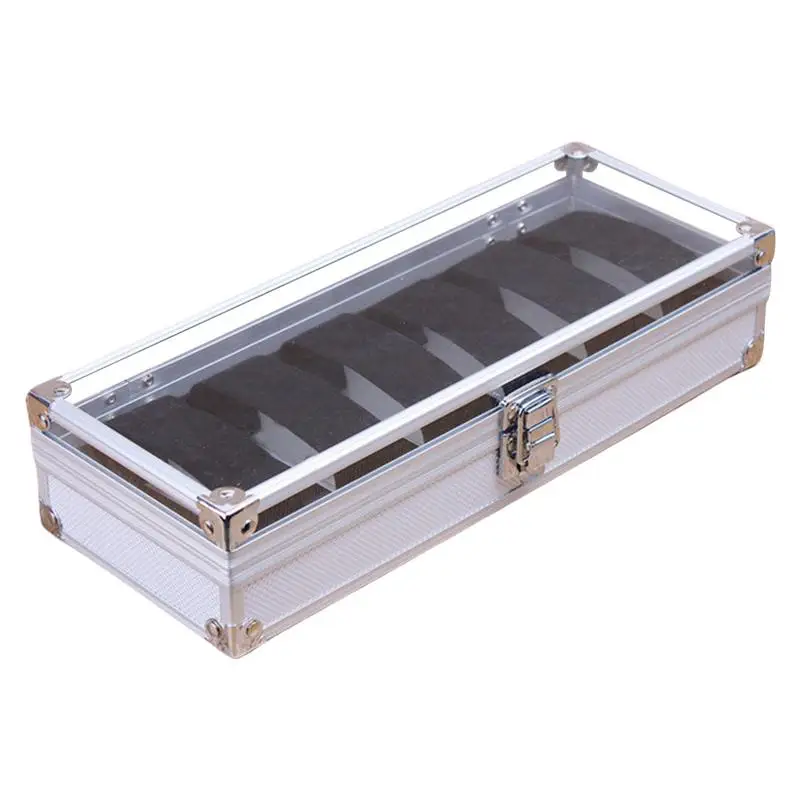 Watch And Jewelry Box For Men Large Capacity Watch Display Box Mens Watch Box Clear Lid Hard Case Storage Box Watch Storage Case