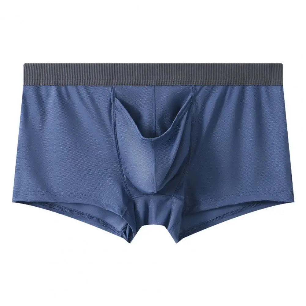 Sous-vêtements mi-audio élastiques pour hommes, haute élasticité, boxers en coton pour hommes, doux, séchage rapide, sous-vêtements respirants avec