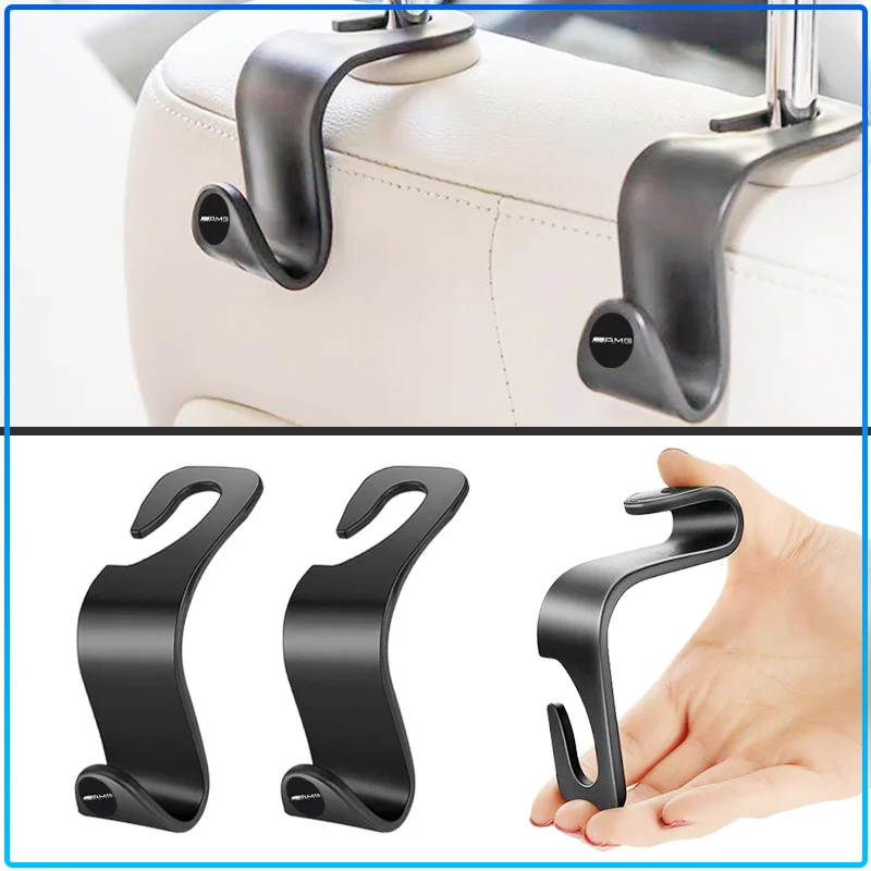 Universal Car Seat Hook Multifunctional Storage Hanger Stickers For Mercedes Benz W247 W212 W213 W205 AMG W177 V177 W176