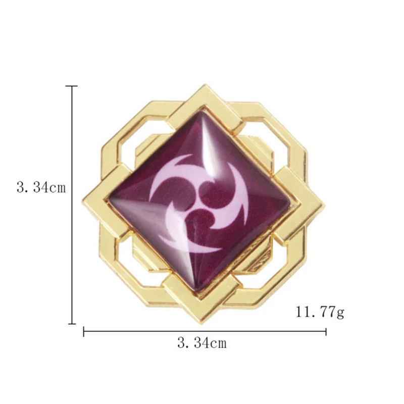 Game Genshin Impact Metal Brooch Pins Primogem Xiao Mask Vision 7 Element God's Eye Weapons Luminous Badge Cosplay Prop Jewelry image 6