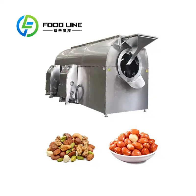 Máquina Tostadora Electromagnética para Semillas de Calabaza, Melón, Cacahuete, Pistacho y Nueces, Línea de Producción de Garbanzos Tostados