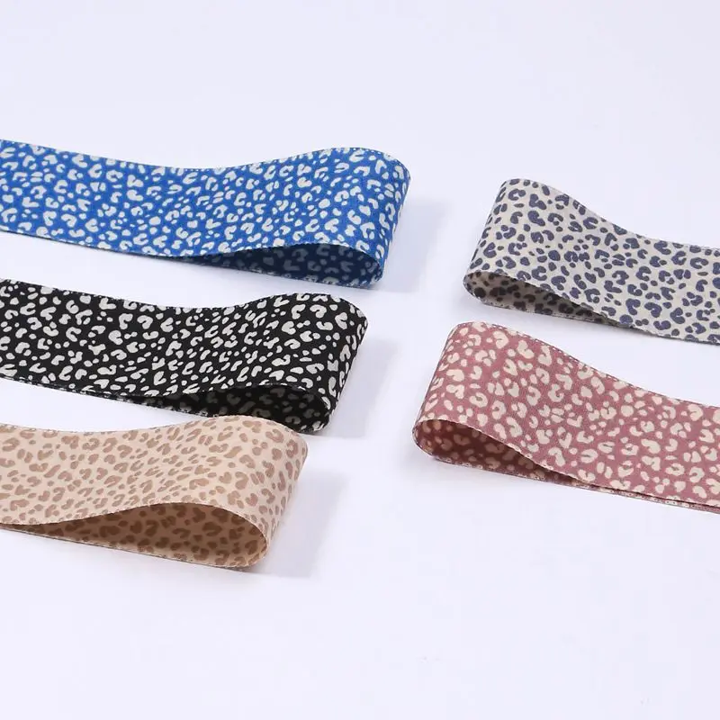 

Kewgarden 1" 1.5" 25mm 38mm Leopard Dots Chiffon Ribbon DIY Bowknots Make Materials Handmade Tape Crafts Sewing 10 Yards