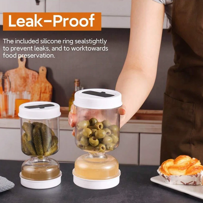 Pickles Jar with Liquid Separator 2