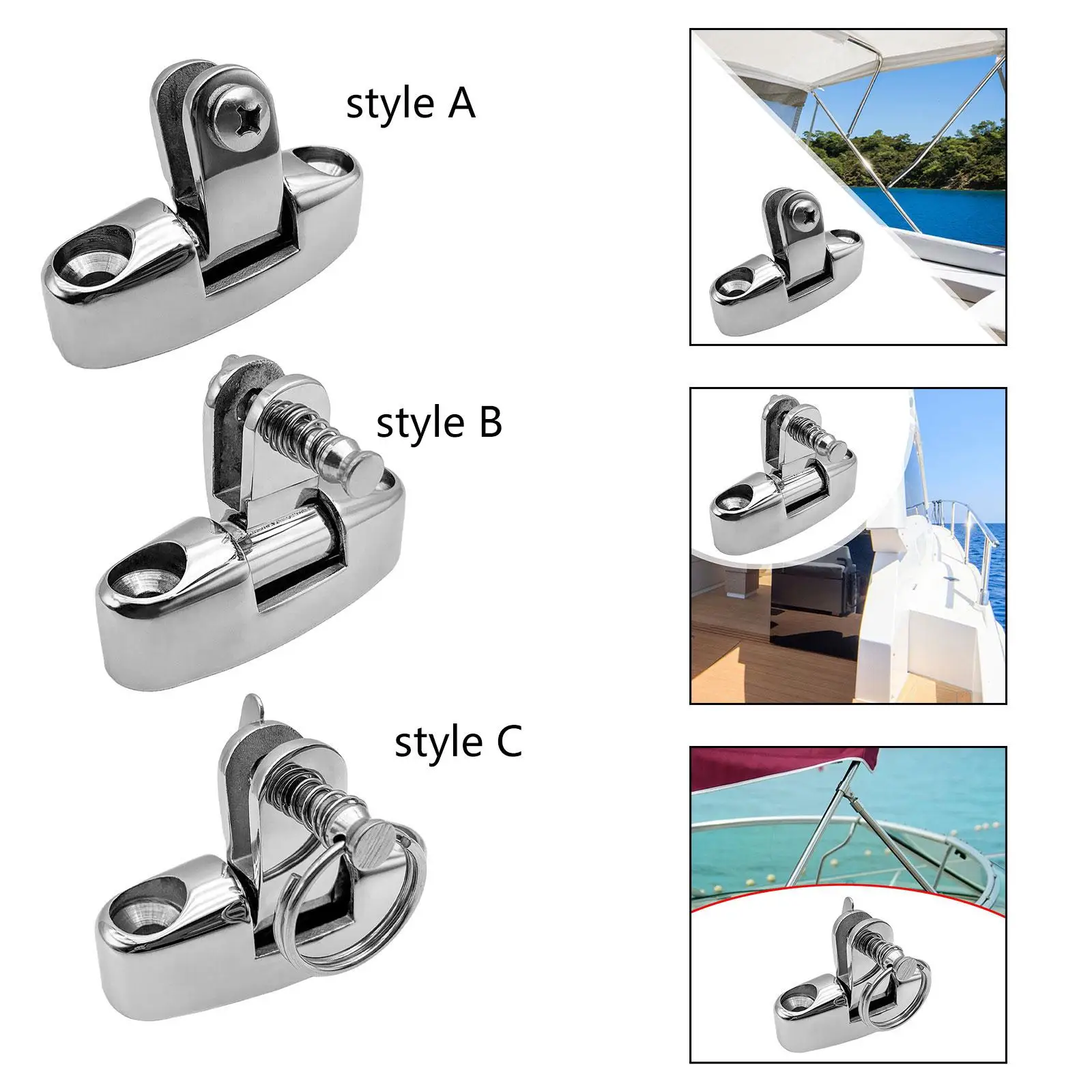 Deck Hinge Swivel Mount Easy to Use Bimini Top Jaw Slide 316 Stainless Steel