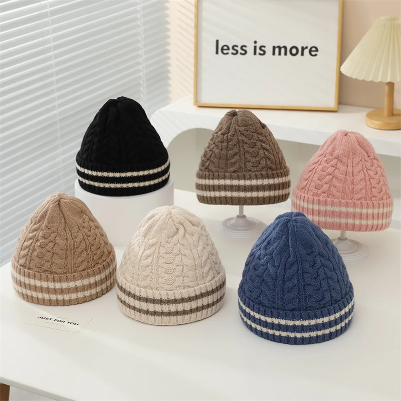 

2024 New Baby Hat Winter Kids Beanies Thickened Knitted Gorras Toddler Warm Cap For Boys Girls Bonnet шапка зимняя детская