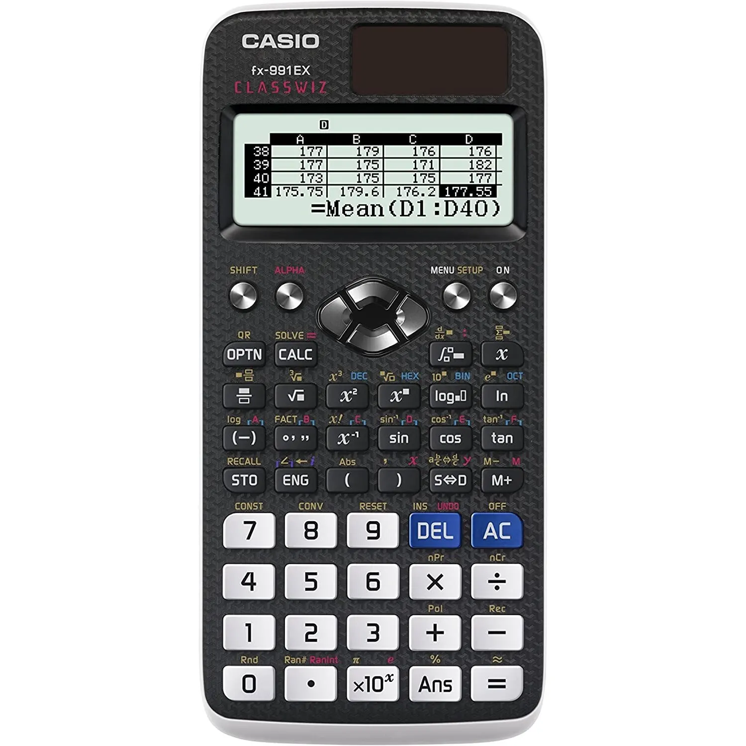 Original CASIO FX-991EX Advanced Scientific Calculator 552 Functions Engineering Students High School Lab Office Solar - Battery