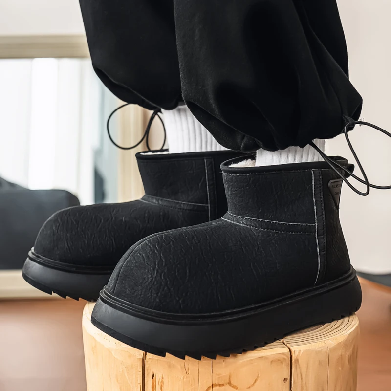 

Snow boots men's 2025 new Northeast cold resistant cotton shoes winter shoes warm and plush thick couple bread shoes