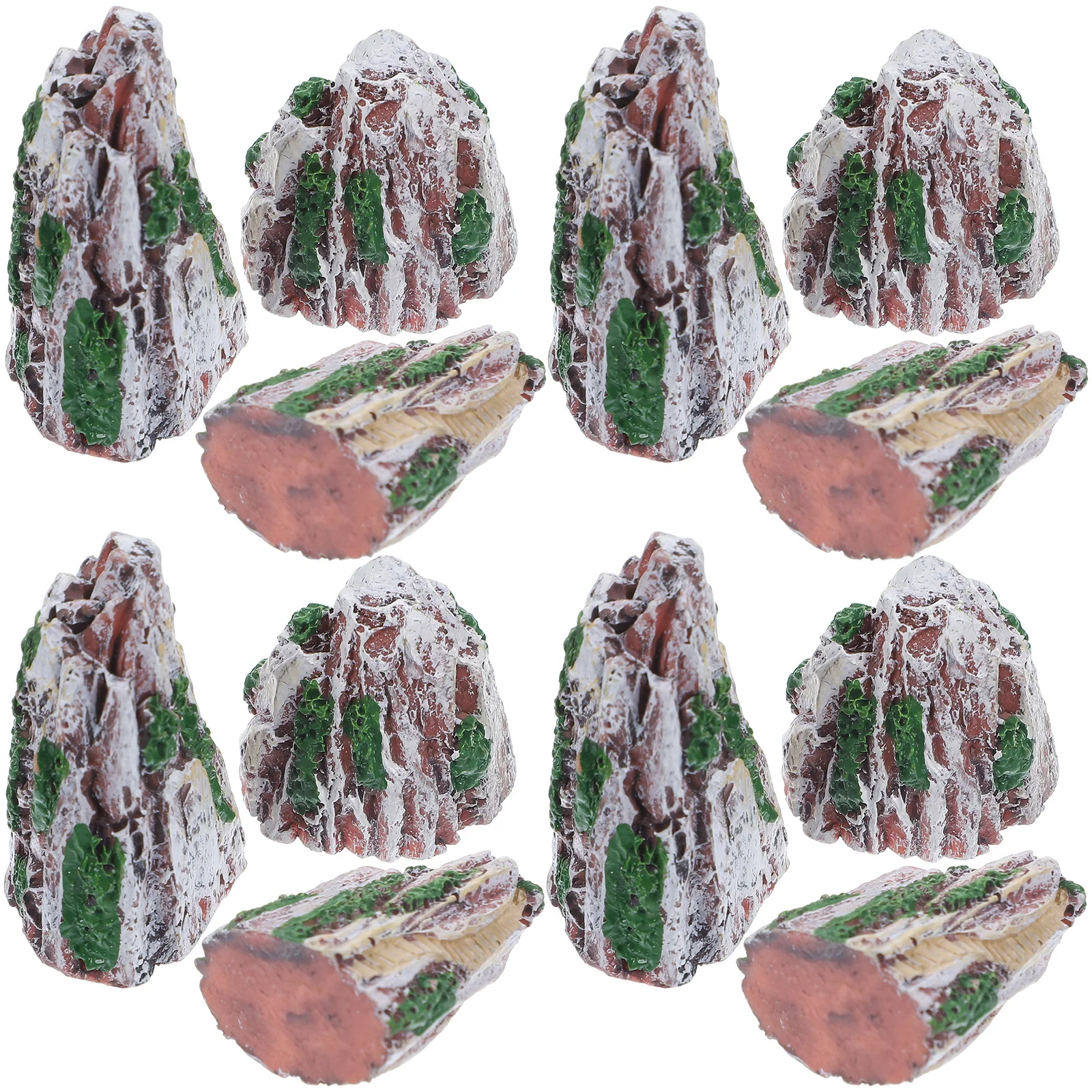 

12Pcs Mini Rockery Resin Decoration Indoor Bonsai Landscape Mountain Micro Landscape Ornament Rockery Decor Yard Decor