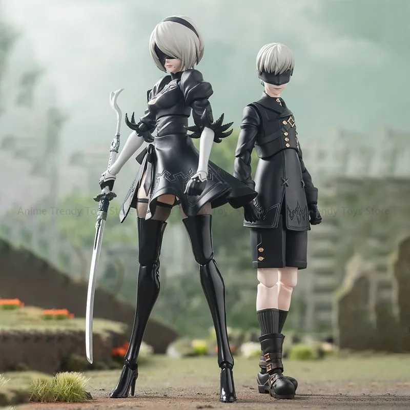 In Stock Bandai Original S.H.Figuarts SHF Nier：Automata 2B Anime Action Figure Model Finished Toy Gift for Children kid WY