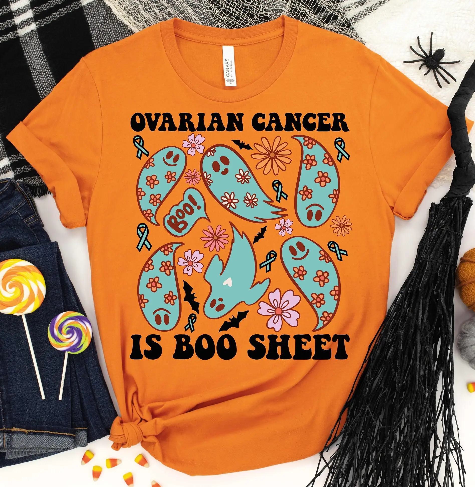 Ovarian Cancer Shirt Survivor T Awareness Halloween