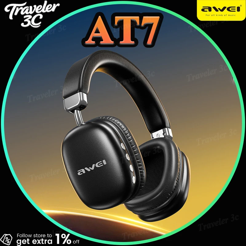 awei-at7-オーバーイヤーヘッドホン-bluetooth-54-hifiサウンド-ノイズアイソレーション-70時間再生-40mmドライバー-tfカード対応-音楽-ゲーム-ギフト