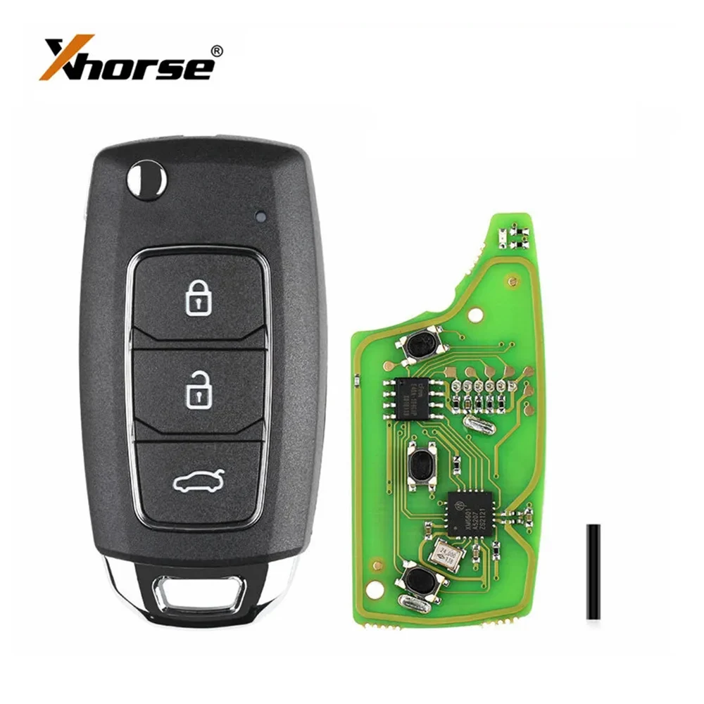 1PCS XHORSE XKHY05EN for Hyundai style Wired Universal Remote Key Fob 3 Button for VVDI Key Tool