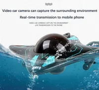 RC Boat Submarine with Camera Underwater 6CH Remote Control Wifi FPV Remote Control Boats Radio Control Toys for Boyts Kid Gifts