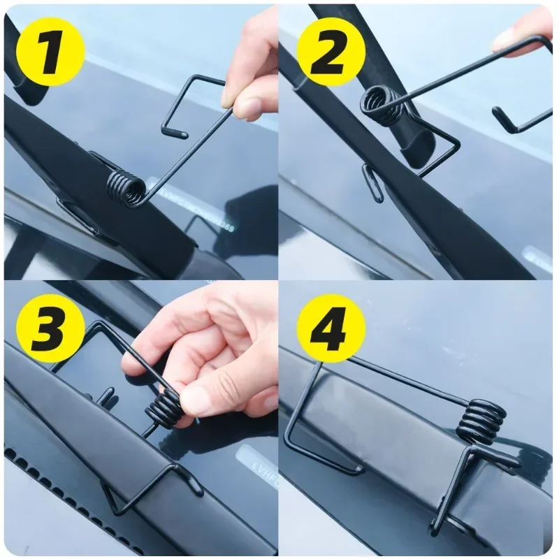 Universal Car Wiper Booster Spring Auto Windshield Wiper Replaceable Accessories Wiper Arm Intelligent Power Assist Alloy Spring