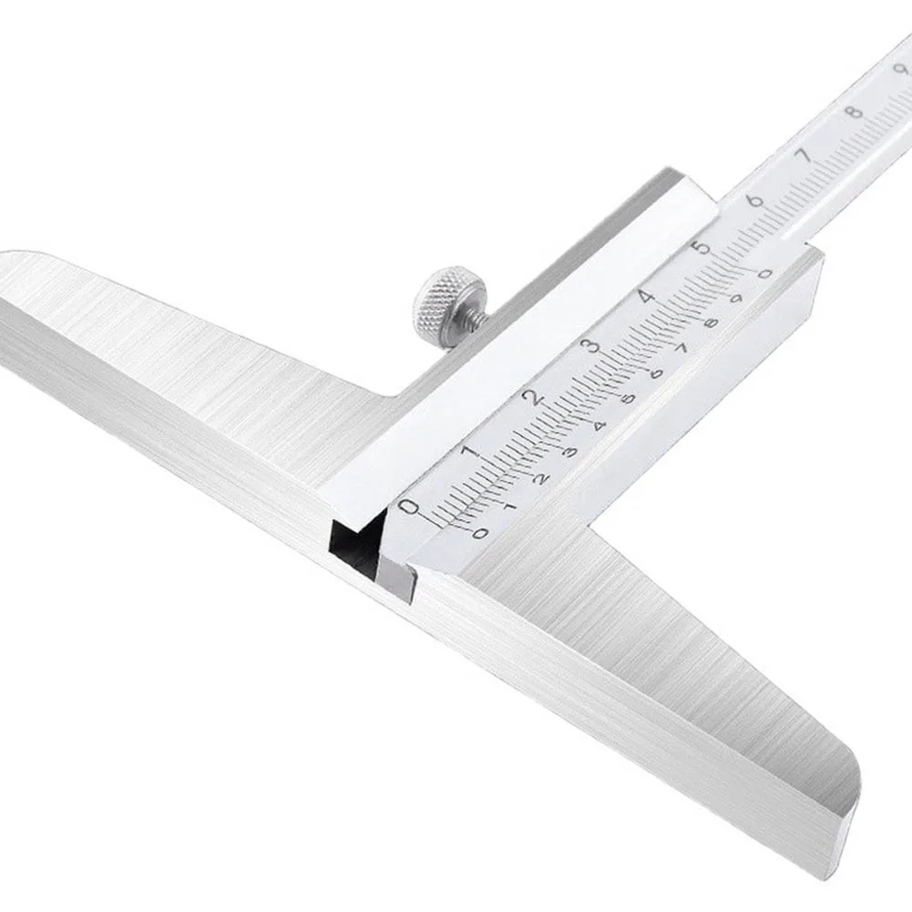  1pc Stainless Steel Height And Depth Caliper 0-150/200/300mm Locking Screw Vernier Caliper Depth Ruler Gauge Measuring Tool