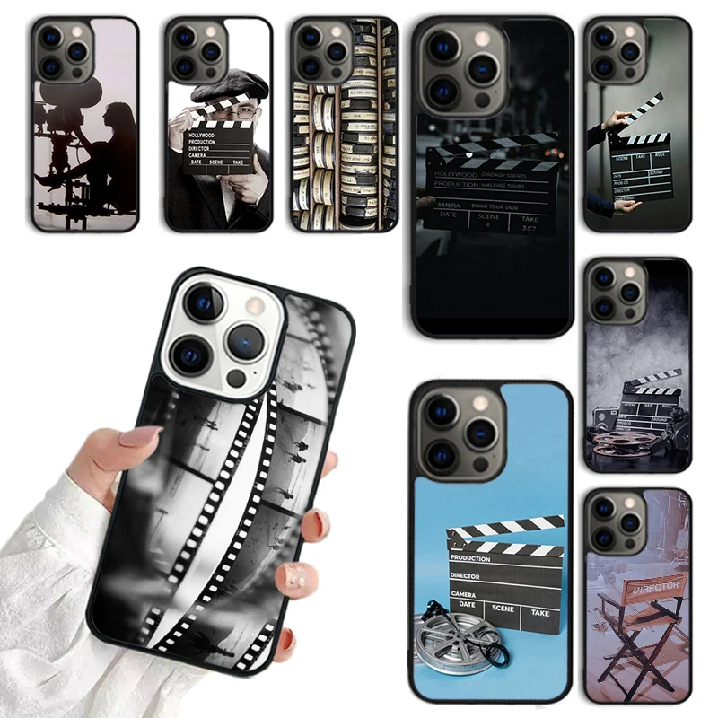 Film Movie maker Clapperboard Take Phone Case For iPhone 16 15 14 13 12 Mini 11 Pro Max Plus X XS Max XR Cover coque