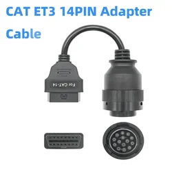 Truck For Cat 14pin OBD To OBD2 16 Pin OBD 2 Extension Cable Male OBD2 Connector Female Truck Scanner Diagnostic Tool