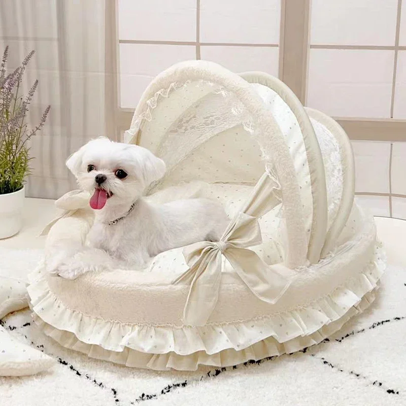 High-end Four Seasons Pet Cradle Removable and Washable Kennel Cat Nest Bed Teddy Maltese Bigbear Teddy Small Dog