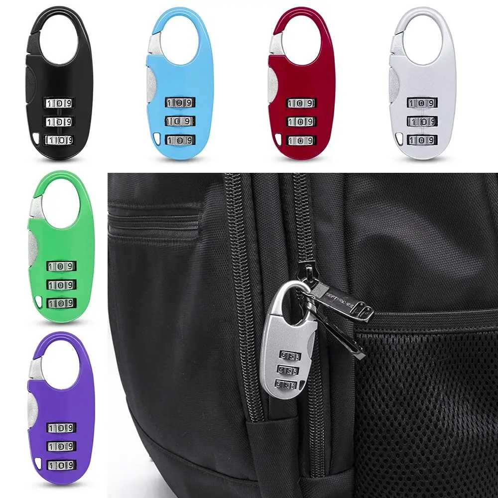 Zinc alloy 3 Digit Password Lock Combination Lock Code Lock Dormitory Cabinet Lock Security Tool Luggage Padlock Travel