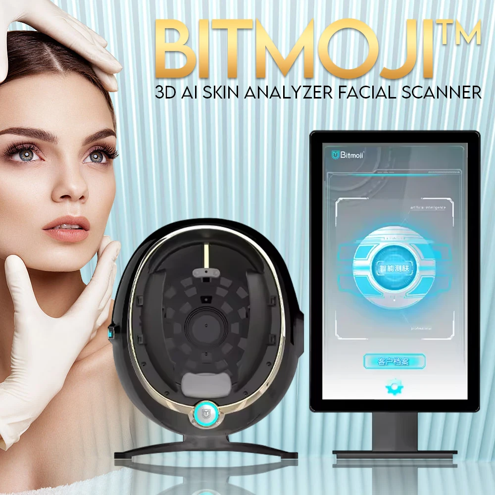 MOJI Plus 3D AI Skin Analyzer 21.5 Inches HD Screen Magic Mirror Pro Facial Detector Diagnosis Beauty Salon Necessary Equipment