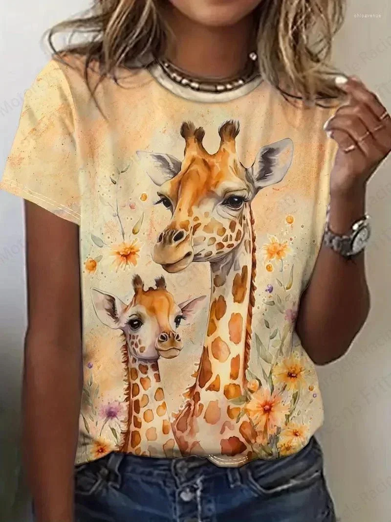 เสื้อยืดพิมพ์ลายสัตว์ 3 มิติ สุดน่ารัก สไตล์ฮาราจูกุ สำหรับผู้หญิง ลายสุนัขและแมว แฟชั่นเสื้อผ้าลำลองสำหรับสาวๆ เสื้อยืดลายกราฟิกสัตว์น่ารักสำหรับผู้หญิง