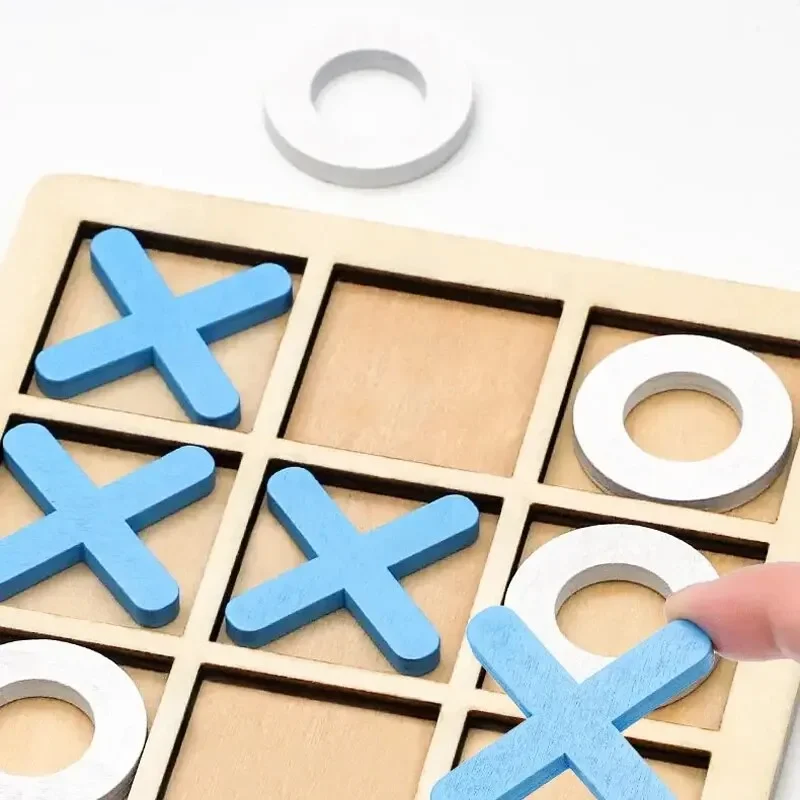 Tic Tac Toe Spiel Frühes Lernspielzeug Klassisches Brettspiel Praxis Hand-Auge-Koordination Montessori-Spiel für Jungen Mädchen