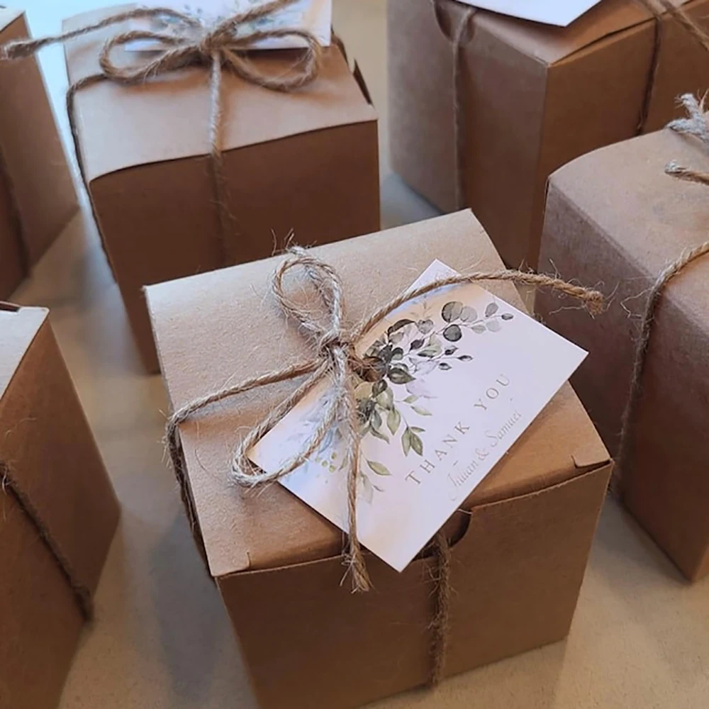 100Pcs Spersonalizowane przywieszki do prezentów ślubnych z dziurką Niestandardowe etykiety do zawieszania Cukierki Przywieszki do prezentów Wzór Dekoracja imprezowa — zdjęcie 6