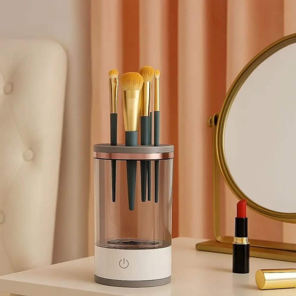 Automatic Spinning Electric Makeup Brush Cleaner Quick Drying Time-Saving Makeup Brush Cleaner 3 in 1 Efficient
