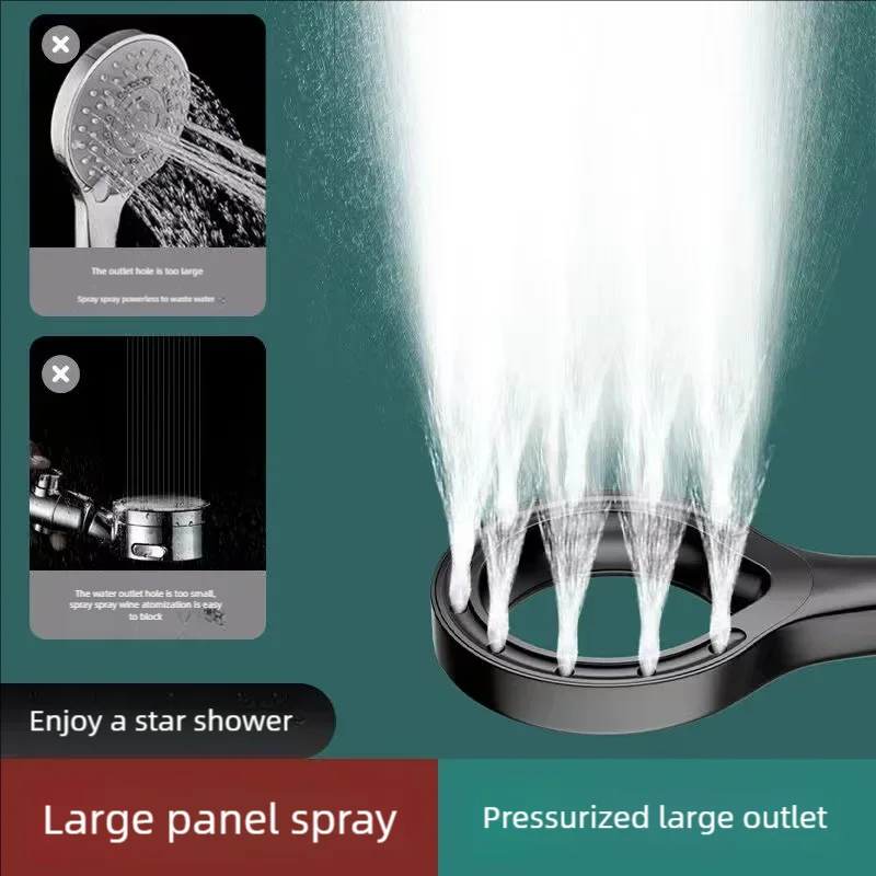 Single Mode Spray Shower Head Spa High Pressure Message Big Panel Booster Mixer Bathroom Faucet Accessories