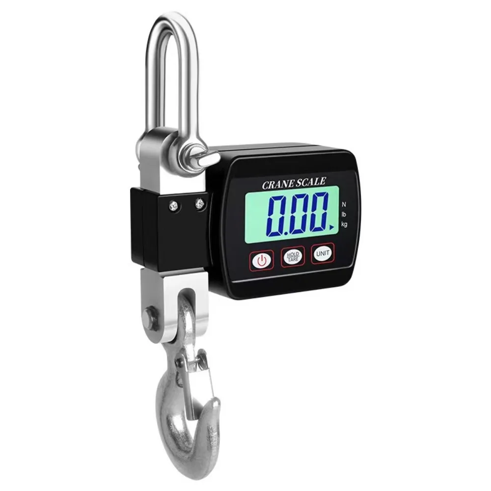 0.05-500kg Crane Scale LCD Digital Unit Change Function Electronic Hook Scale Portable Multi-purpose Industrial Hanging Scale