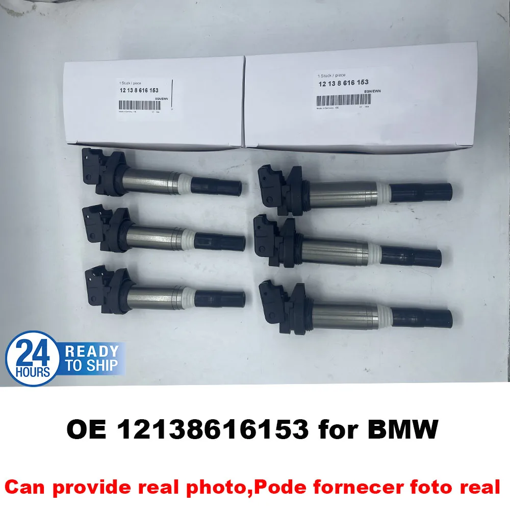 

1/6PCS For BMW Mini Cooper E60 E61 F10 F18 F11 E39 F07 520I 523I 525I 528I OE 0221504470 12138616153 12137594596 Ignition Coil