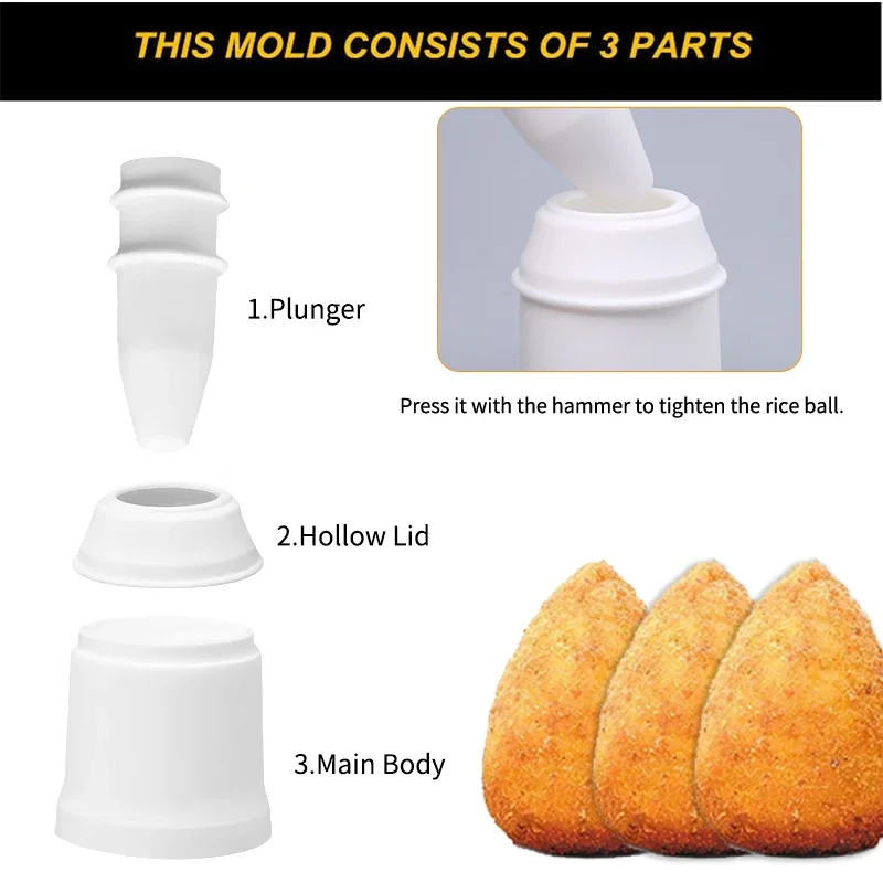 1PC Conical round Rice and vegetable roll maker DIY Rice and vegetable roll mould  Kitchen tools  Shou Driver Mold