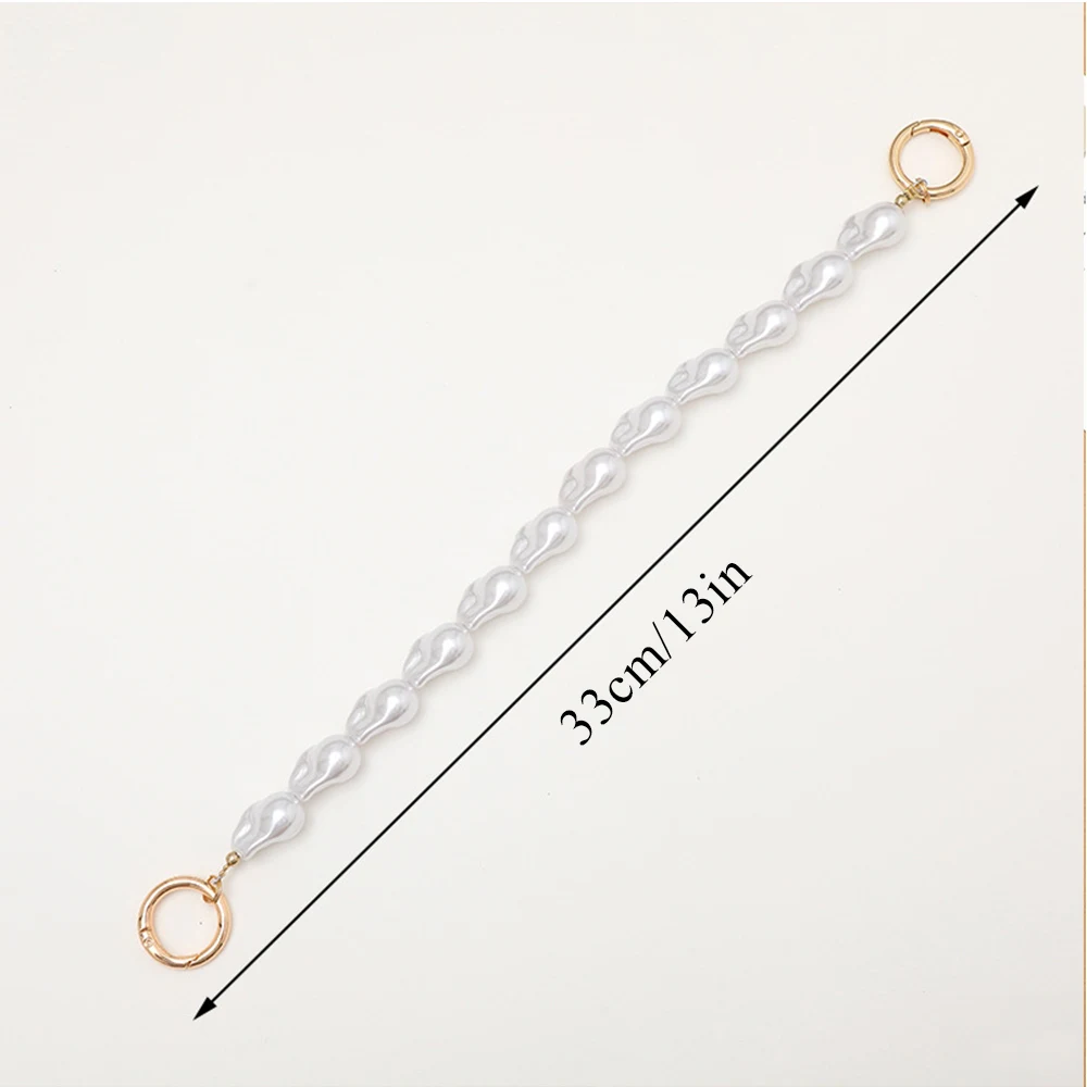 DIY Mobile Phone Case Chain Detachable Handbag Strap Bag Hand Chain Phone Lanyard Imitate Pearl Chain With Spring Ring
