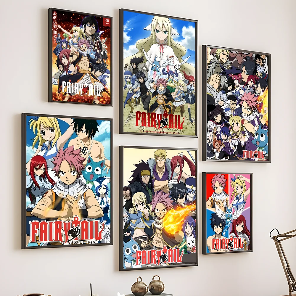 1 قطعة أنيمي F-الجنية الذيل ملصق رائع ملصقات مقاوم للماء جدار الفن لغرفة المعيشة غرفة الرجعية ديكور هدية طباعة عالية الجودة #4